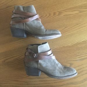 Hudson Horrigan Suede Wrap Strap Booties